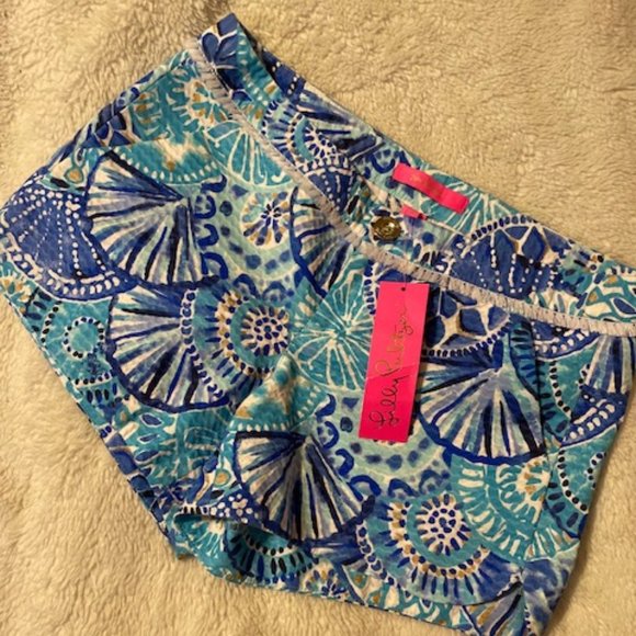 NWT Lily Pulitzer NWT SZ 0 Turquoise Oasis Short - Picture 1 of 10